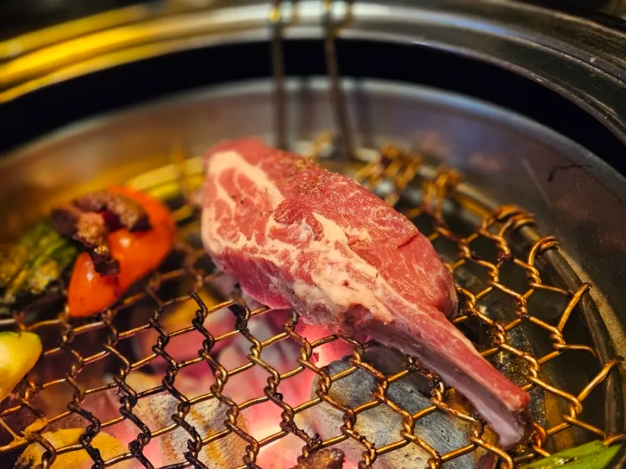Generous plate of meat from the galbi set