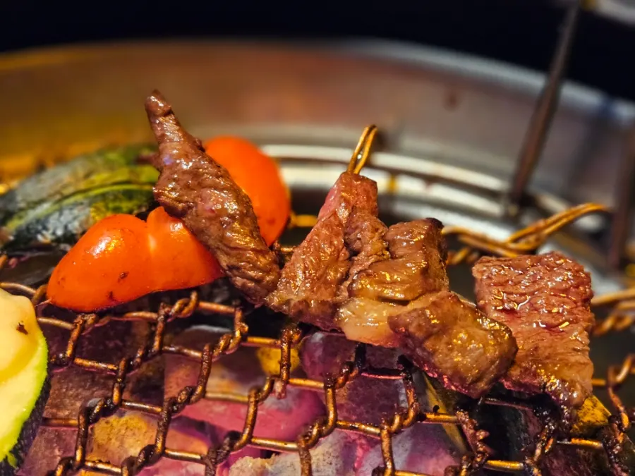 Meat cut small to feed the baby