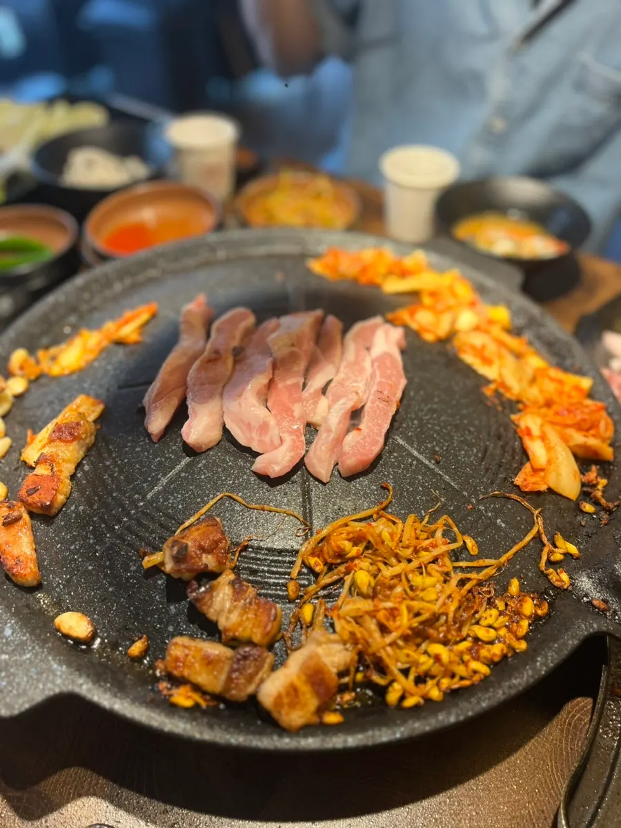 Pork jowl grilled to a chewy finish