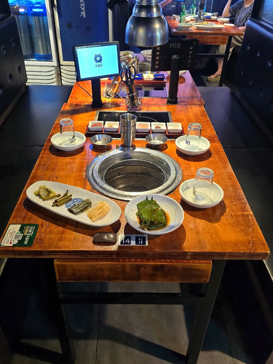 Table setting prepared for reserved guests