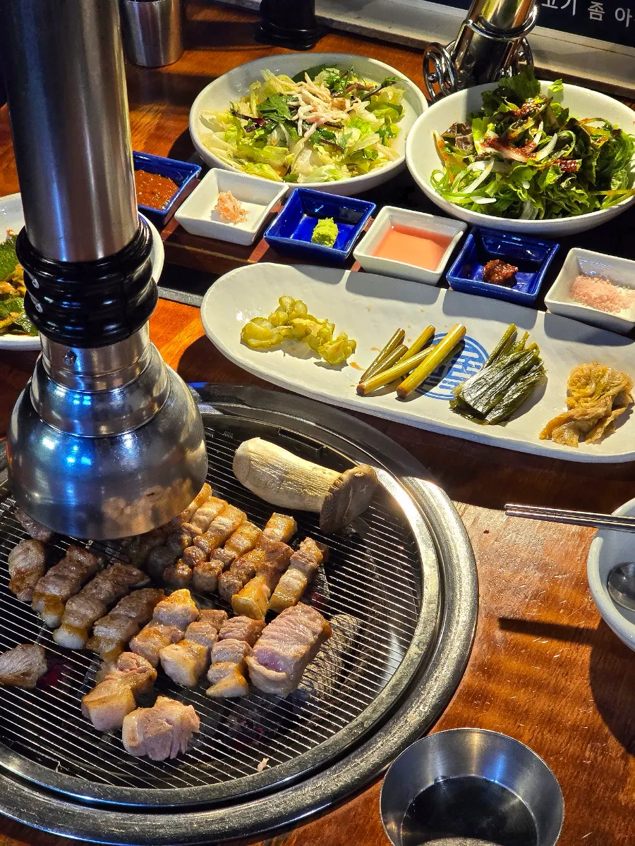 Grilled meat plated separately by cut