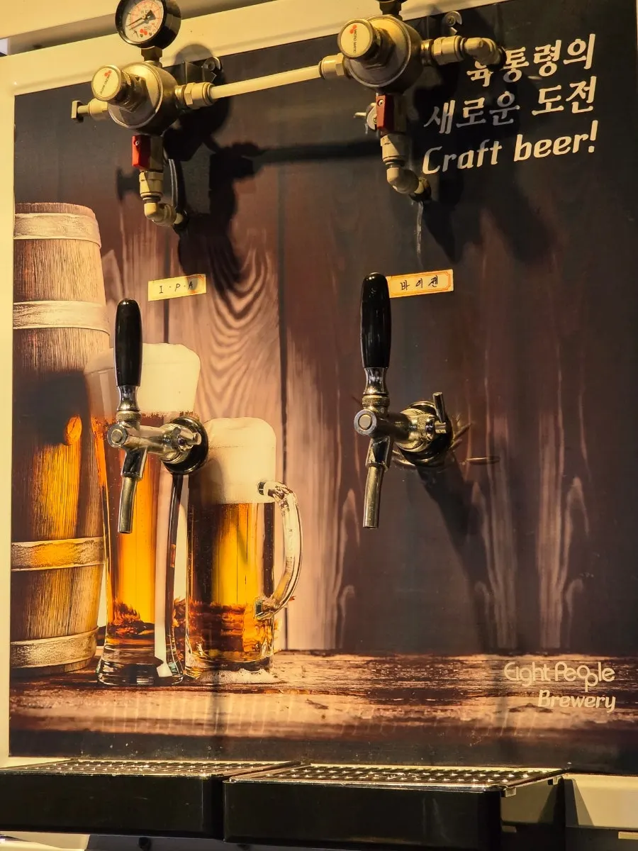 Draft beer machine installed in the restaurant