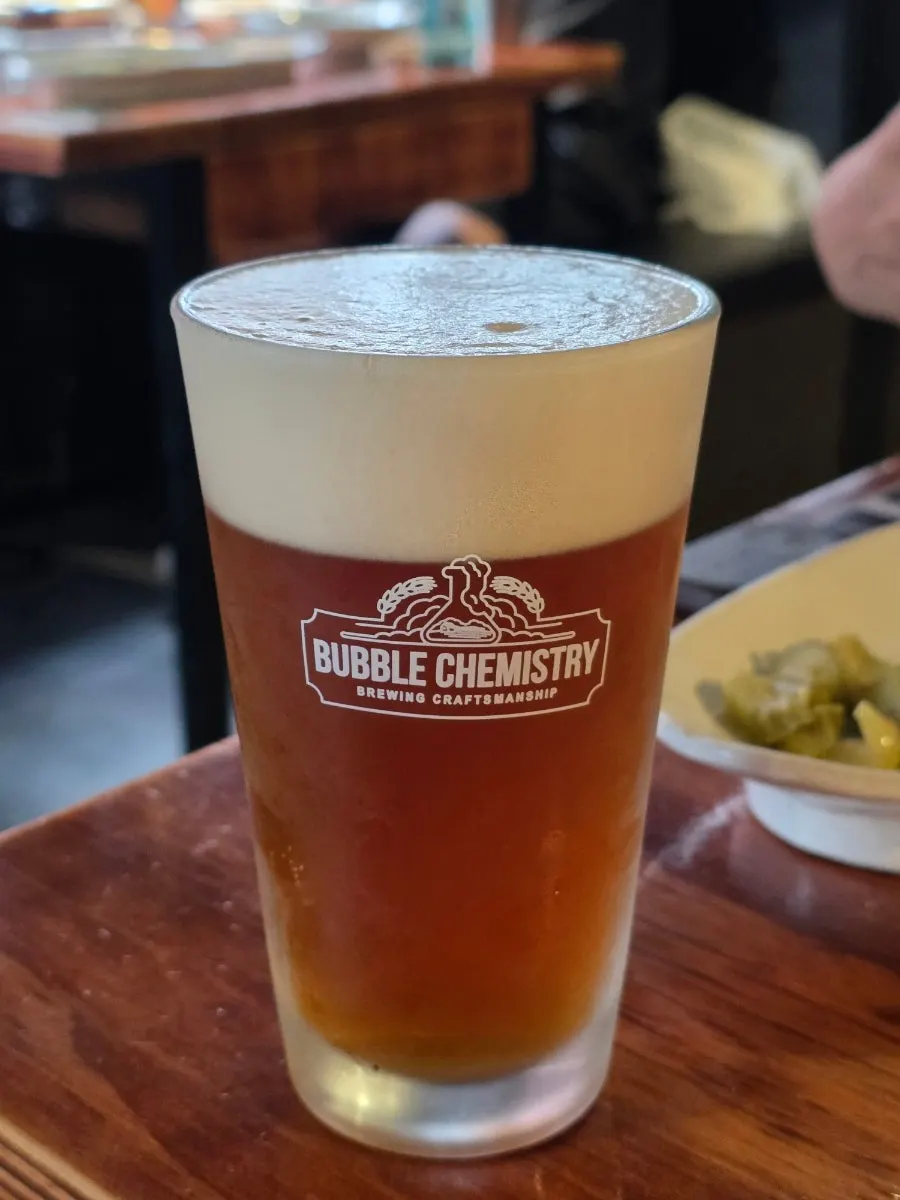 Glasses of Weizen and IPA draft beer