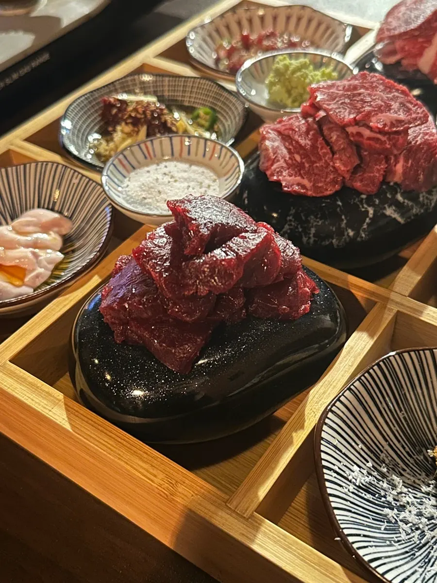 Full spread of the mungtigi platter set at Yukyeonjeong Gyodong