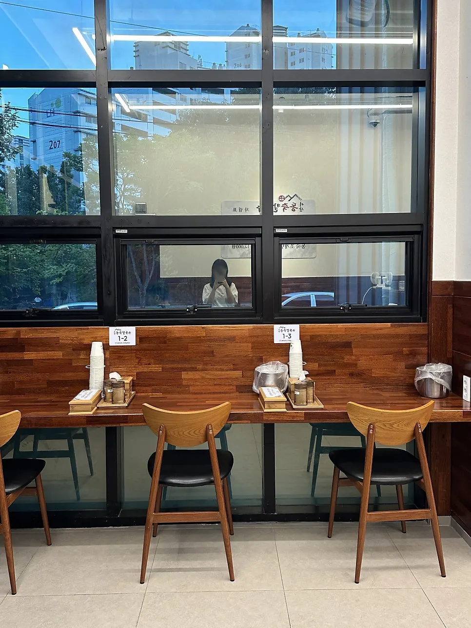 Signage inside Seosan Dongjuk Kalguksu