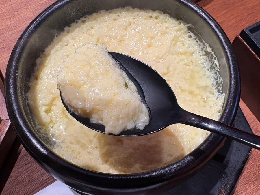 Steamed egg served before the meal