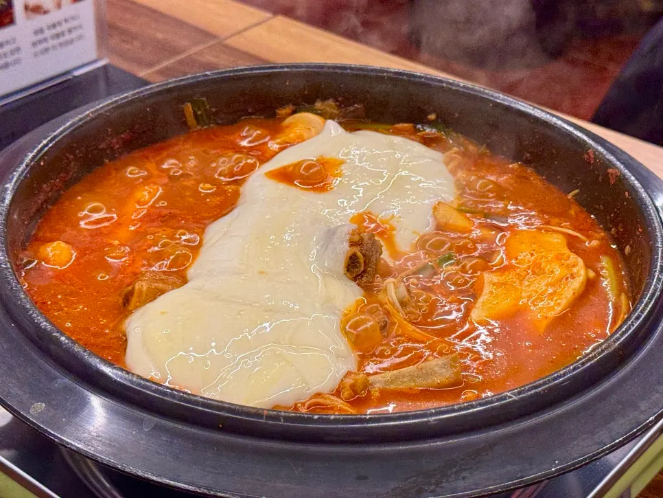 등갈비찜에 추가한 치즈폭탄
