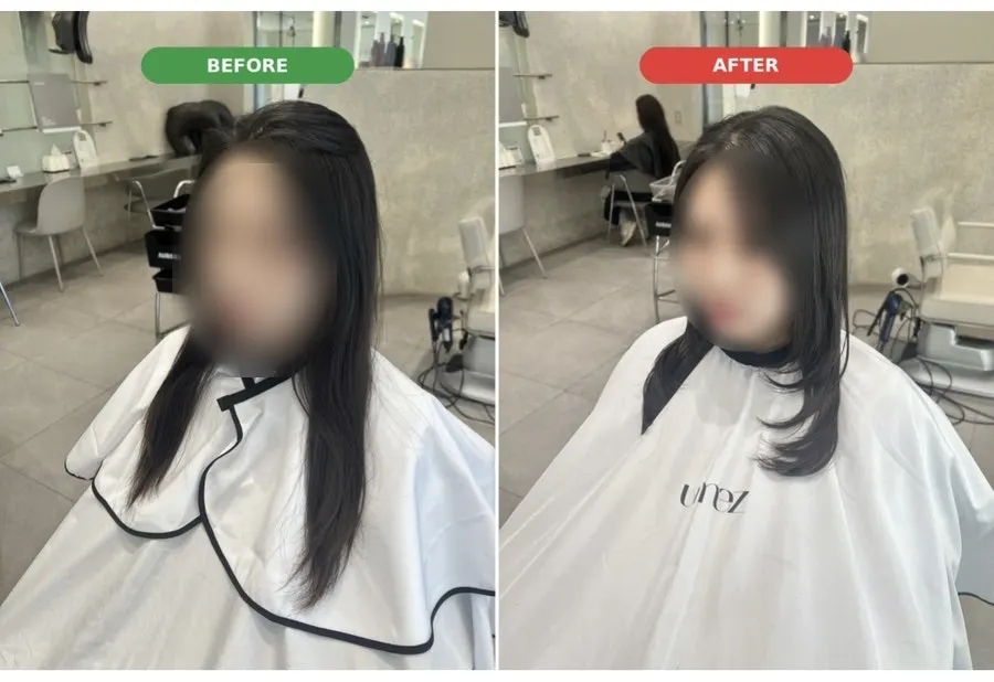 분리된 유메즈헤어 천호점 샴푸실