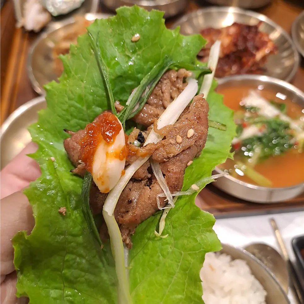A wrap loaded with side dishes
