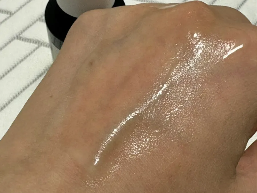 Brightening ampoule being absorbed into skin