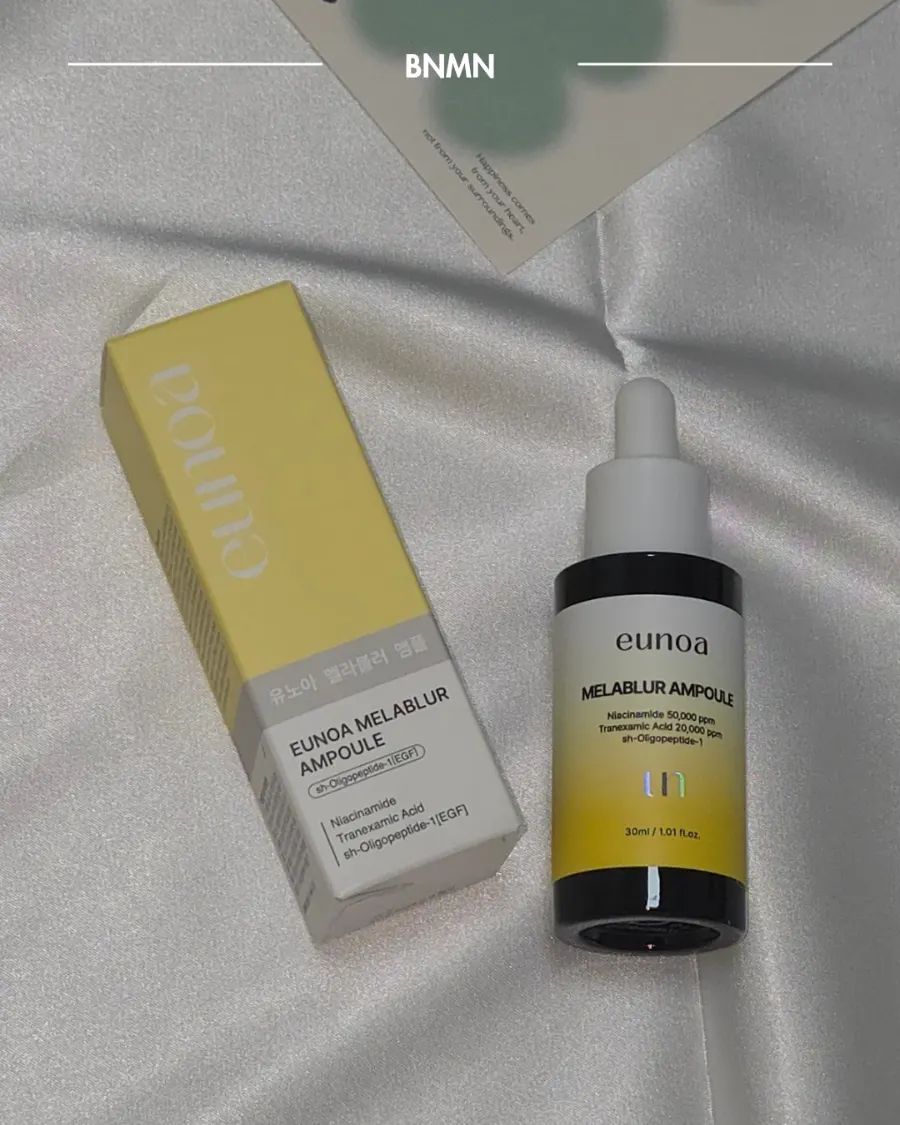 Yunoa Melablur Dark Spot Ampoule in its brown bottle