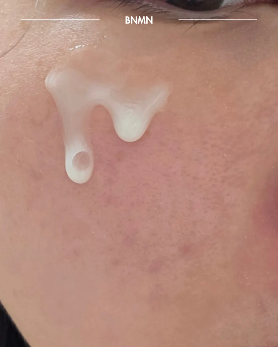 Skin right after the ampoule has absorbed in