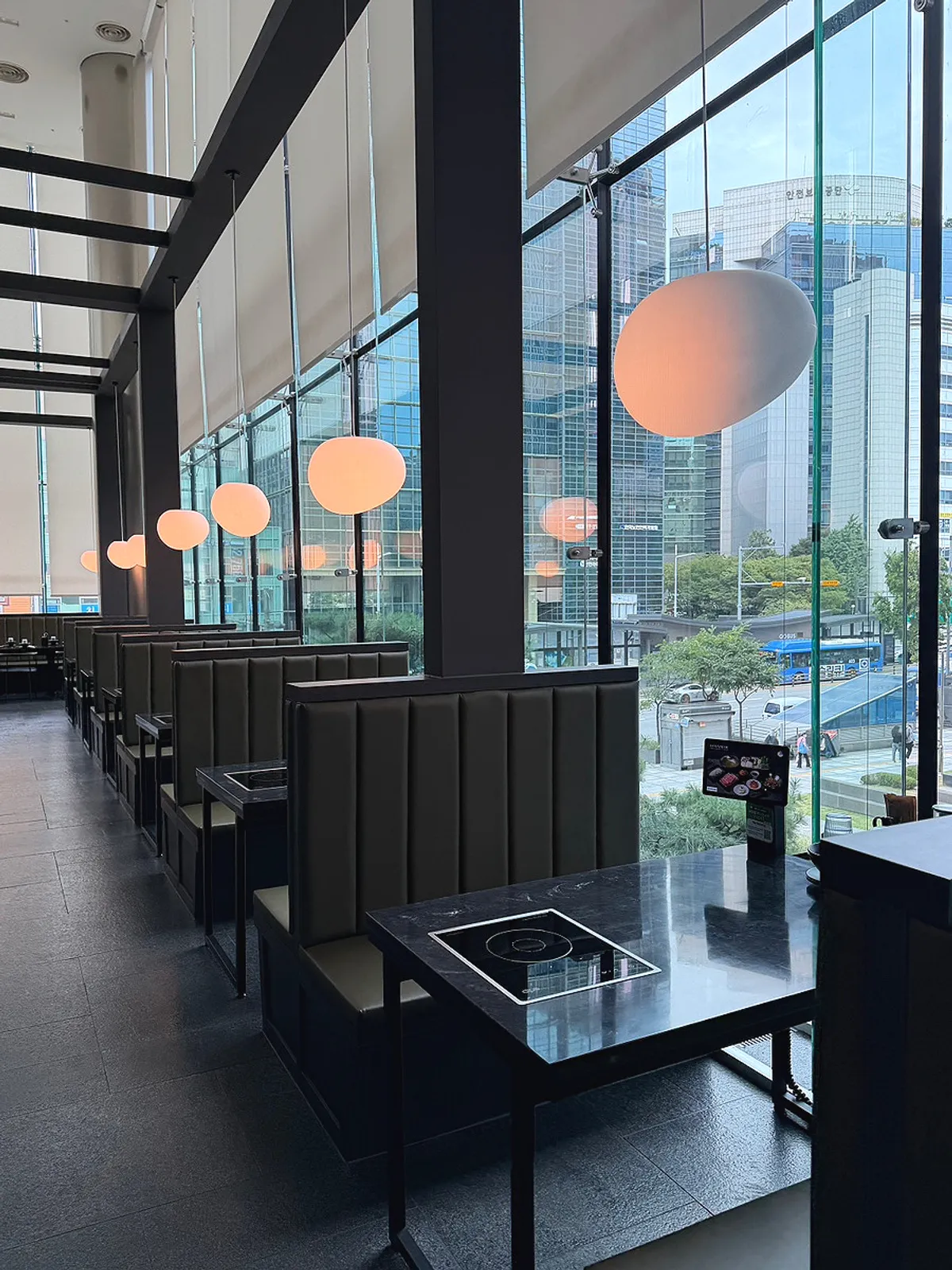 Main shot of the shabu-shabu table setting at Yunseul near Seoul Station