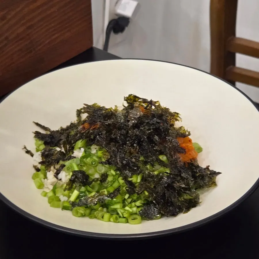 House-made flat kalguksu noodles alongside regular kalguksu noodles