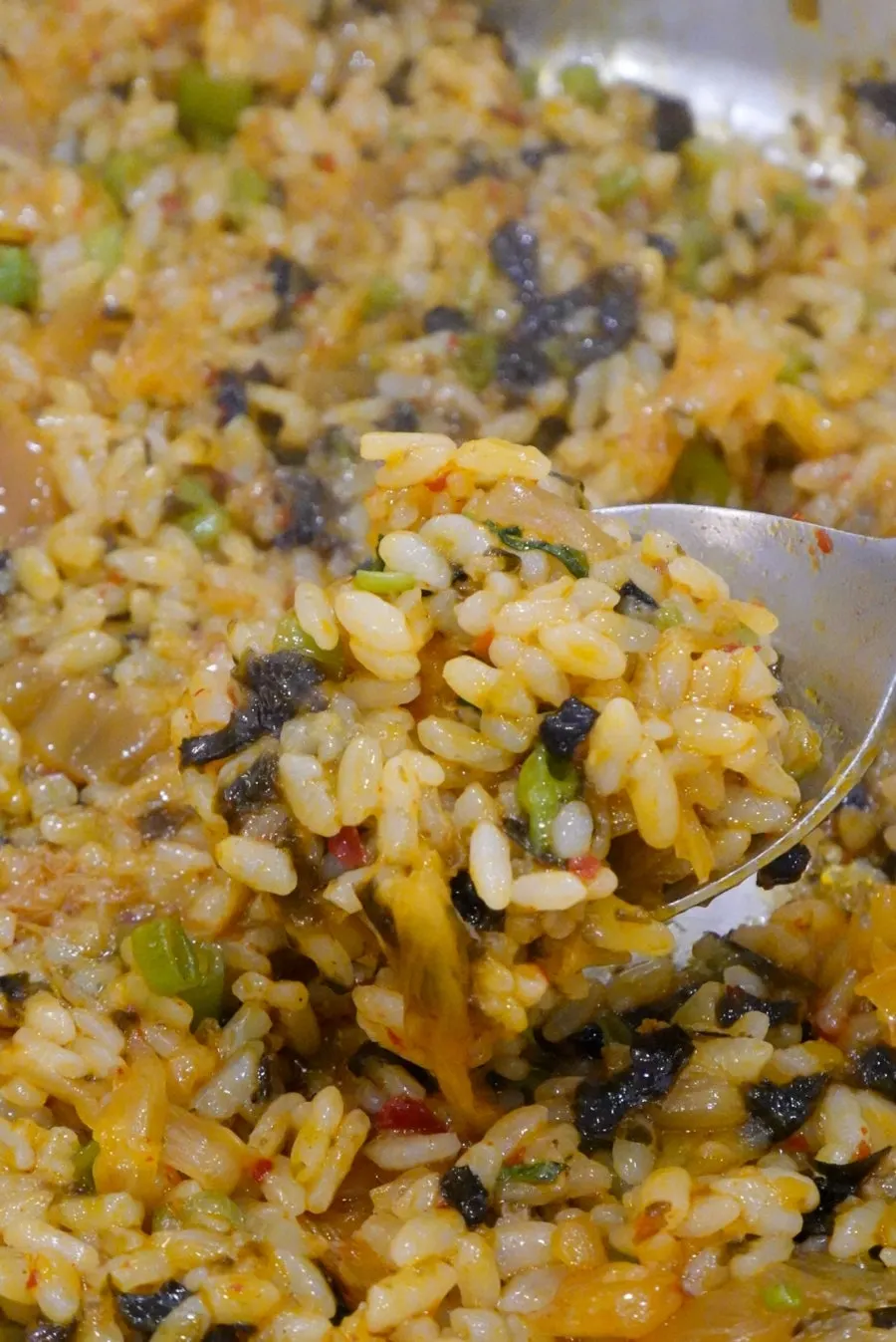 Glossy shabu-kalguksu fried rice