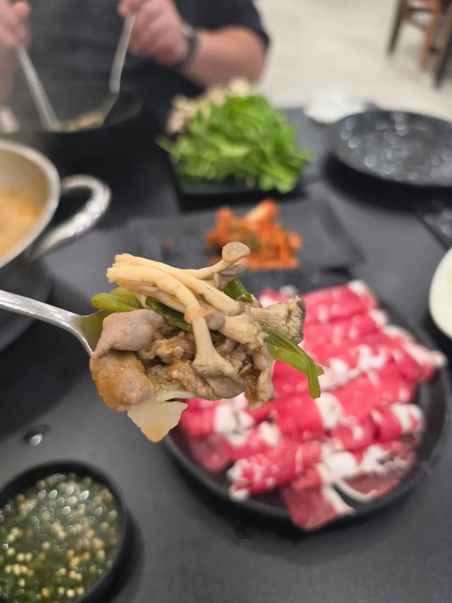 Extra meat added into the broth