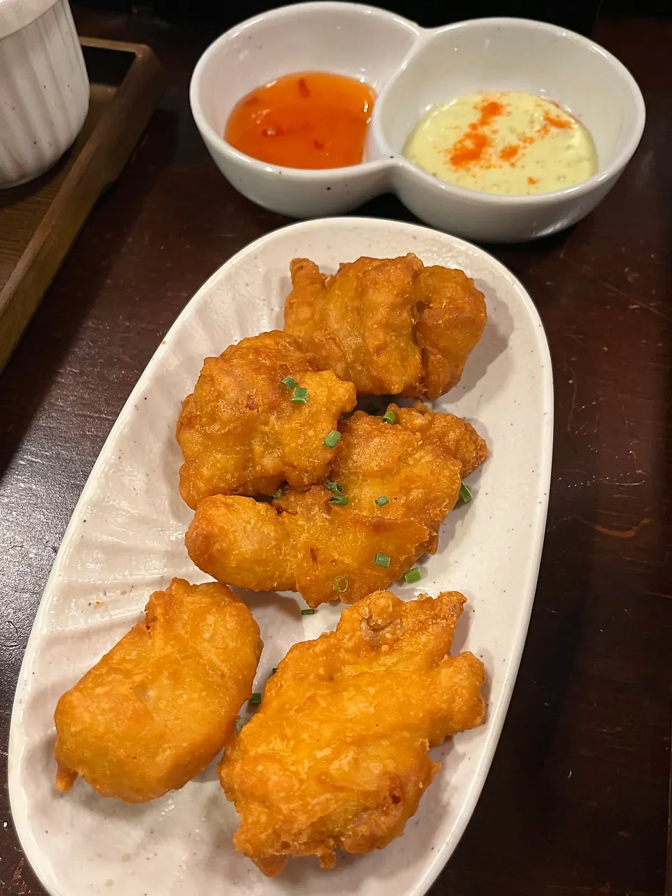 유옥 가라아게와 와사비마요, 칠리소스