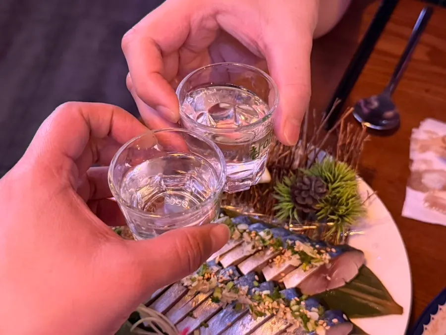 Table with both mackerel dishes served together