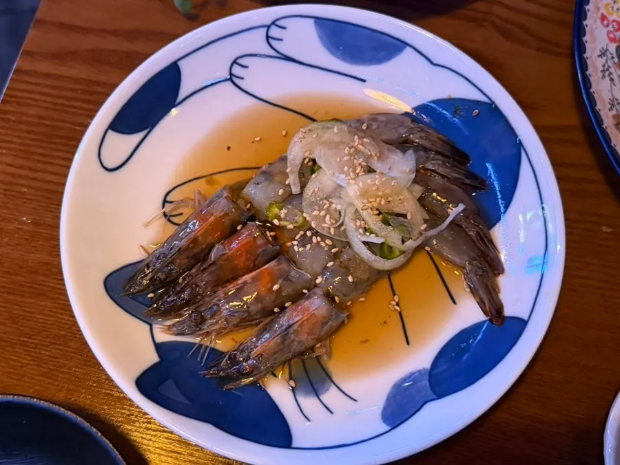 Complimentary shrimp jang from the owner