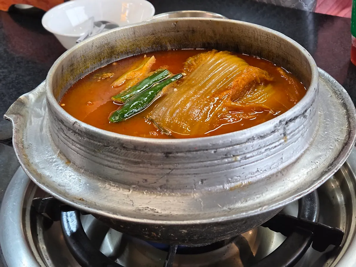 Jeonju House signature cauldron galbi kimchi stew