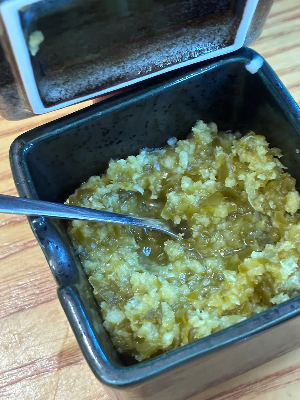 Close-up of the refreshing-tasting lemon kosho