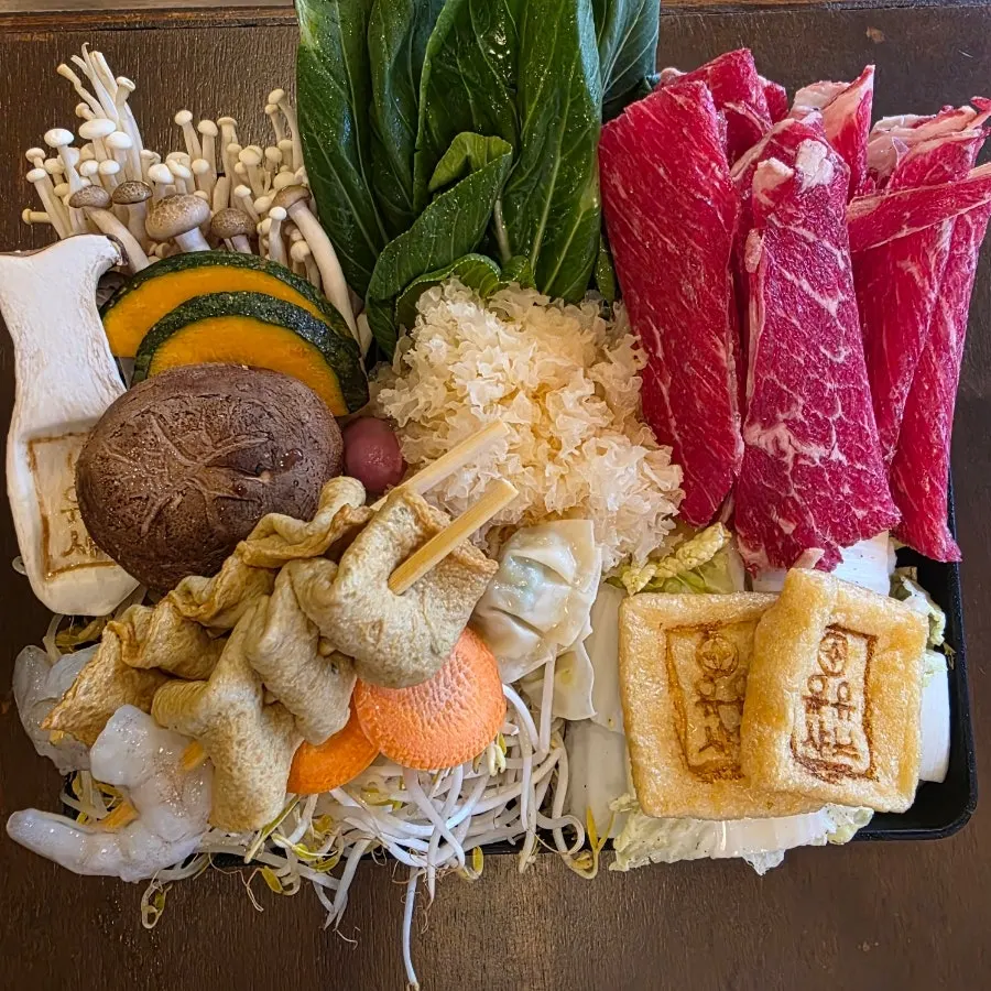 Yuyu Shabu's vegetable and mushroom self-bar