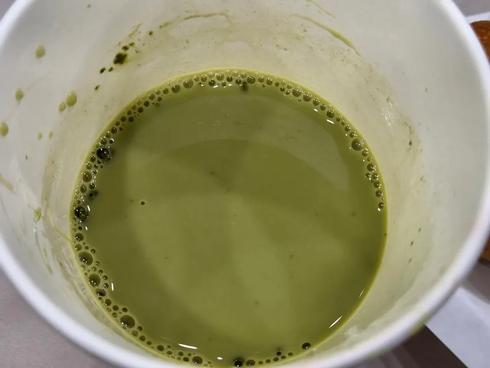 A matcha latte simply made at home